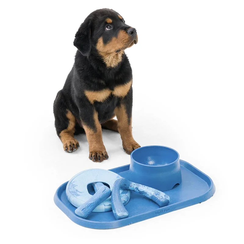 West Paw Seaflex Doggie Placemat – Rutschfeste Napfunterlage für saubere Fütterung