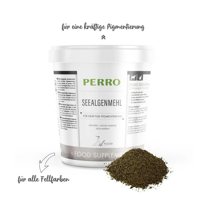 Perro Seealgenmehl für Hunde – Natürliche Mineralien & Vitamine für glänzendes Fell, starke Pigmentierung & gesunde Verdauung