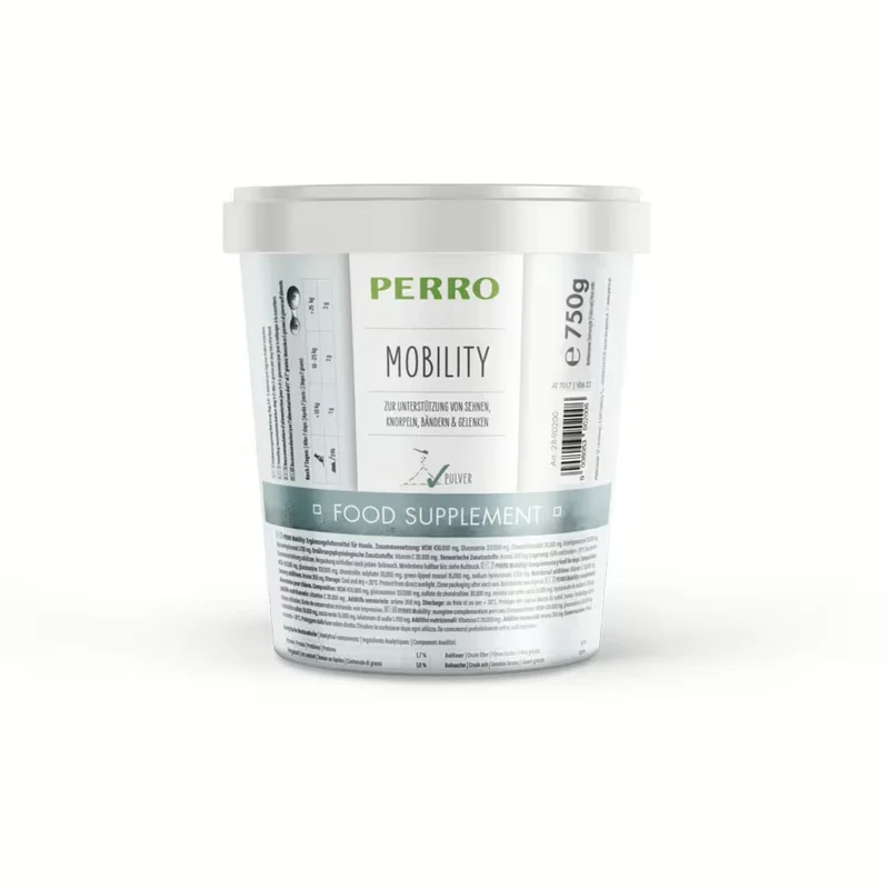 Perro Mobility Pulver – Gelenkunterstützung für Hunde mit Grünlippmuschel, Chondroitin & Glukosamin bei Arthrose und Gelenkproblemen