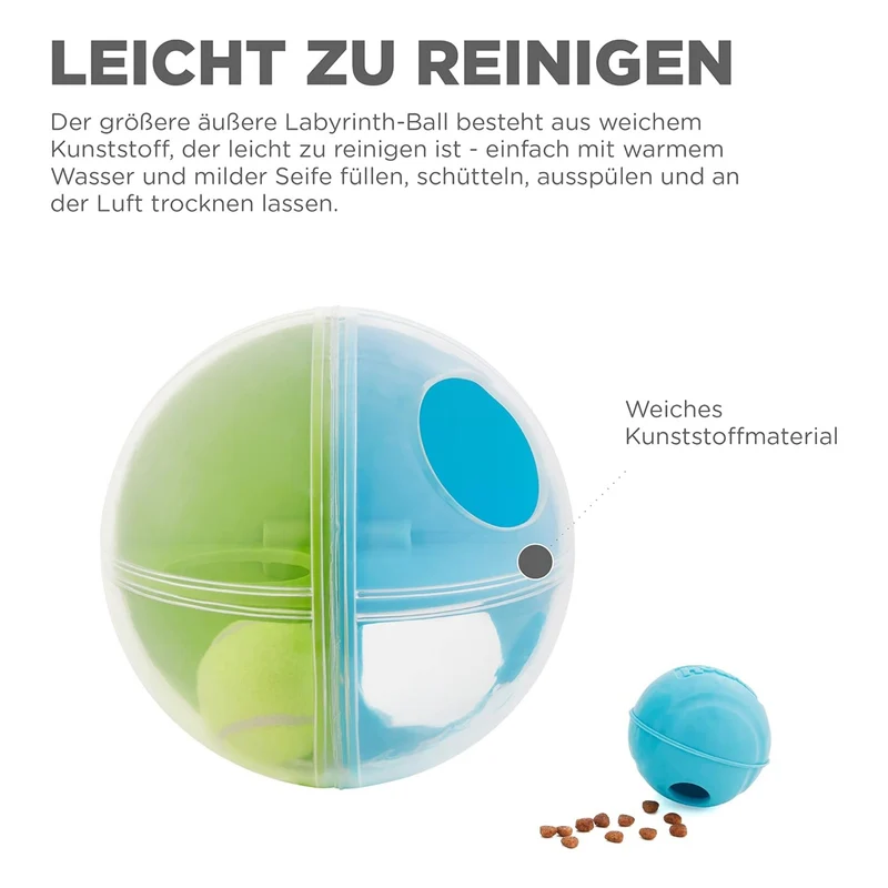 Nina Ottosson A-Maze Ball – Interaktives Intelligenzspielzeug für mentale Auslastung & Beschäftigung – Level 2