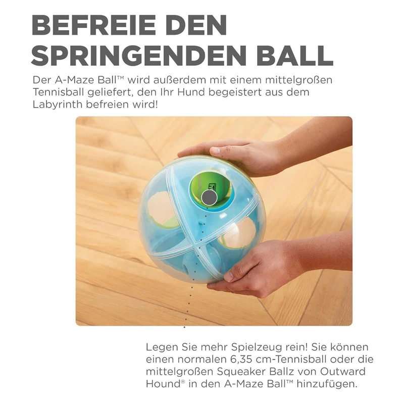Nina Ottosson A-Maze Ball – Interaktives Intelligenzspielzeug für mentale Auslastung & Beschäftigung – Level 2