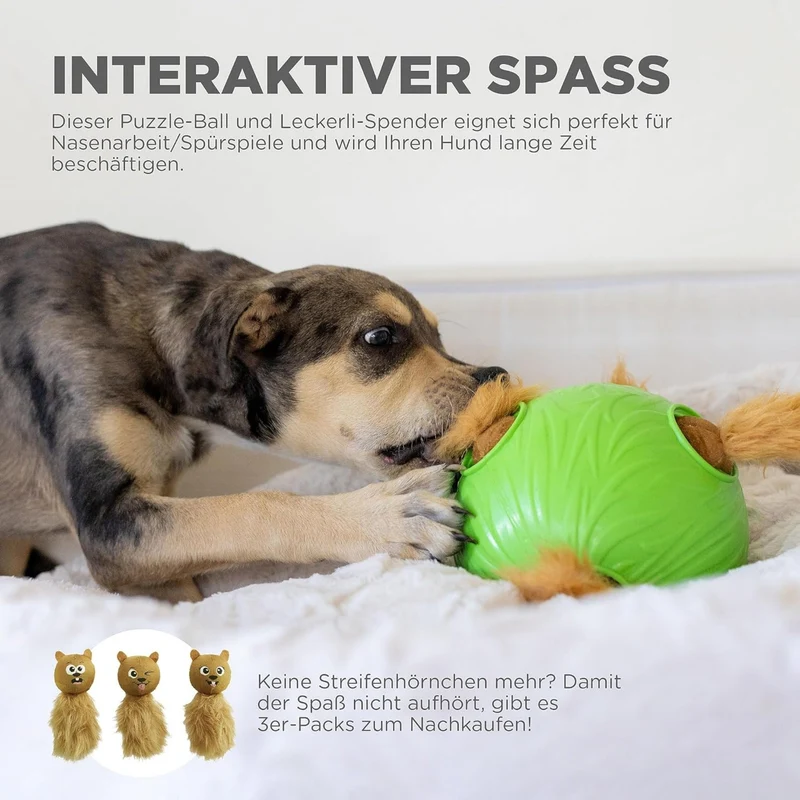 Nina Ottosson Snuffle N' Treat Ball – Intelligenzspielzeug gegen Langeweile - Level 2
