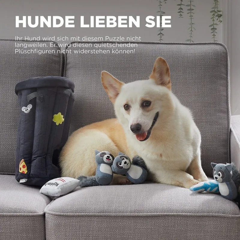 Outward Hound Hide a Raccoon Intelligenzspielzeug – Interaktives Versteckspiel gegen Langeweile für intelligente Hunde