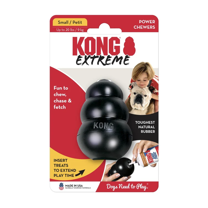 KONG Extreme Kauspielzeug – Unzerstörbares Hundespielzeug für Power-Kauer & aggressive Beißer