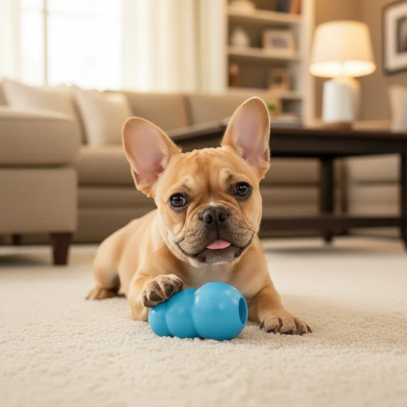 KONG Puppy Kauspielzeug aus Naturkautschuk – Welpensicheres Kau- & Intelligenzspielzeug für gesunde Zähne & entspanntes Zahnwachstum