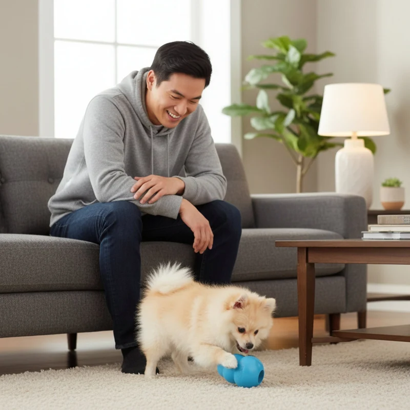 KONG Puppy Kauspielzeug aus Naturkautschuk – Welpensicheres Kau- & Intelligenzspielzeug für gesunde Zähne & entspanntes Zahnwachstum