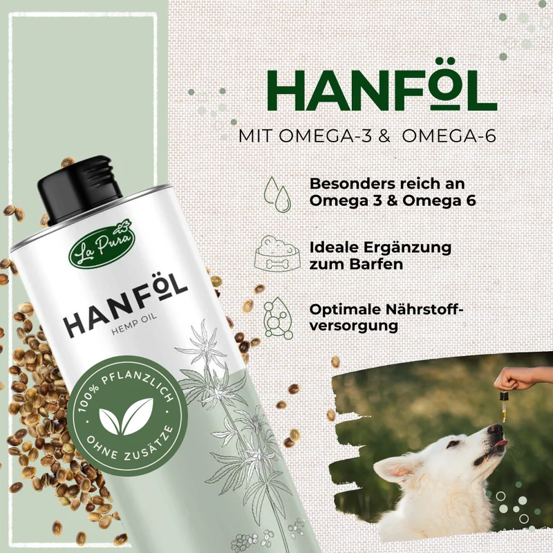 LaPura Hanföl für Hunde und Katzen