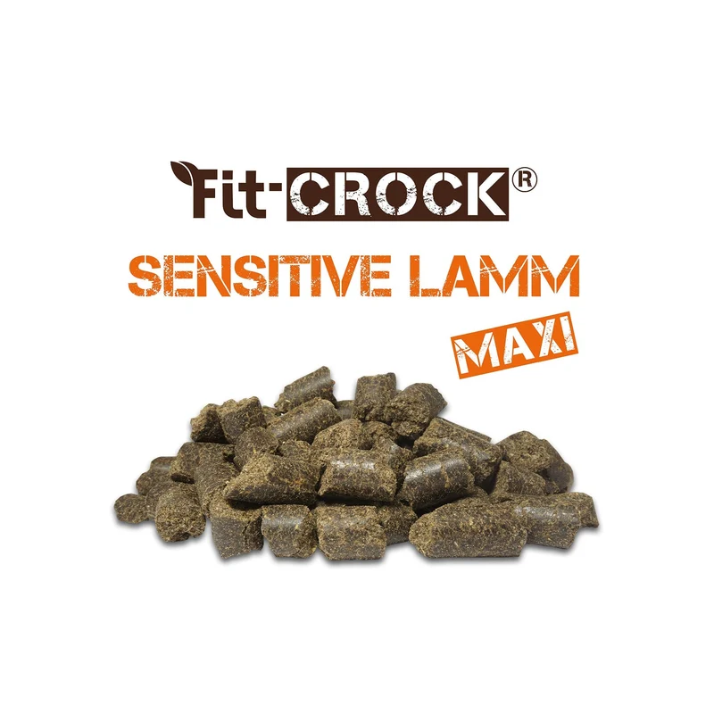cdVet Fit-Crock Sensitive Lamm Maxi – Kaltgepresstes Trockenfutter für empfindliche große Hunde mit Verdauungsproblemen