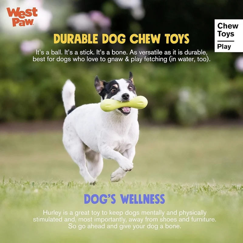 West Paw Zogoflex Hurley – Robustes Kauspielzeug für Hunde, schwimmfähig & spülmaschinenfest