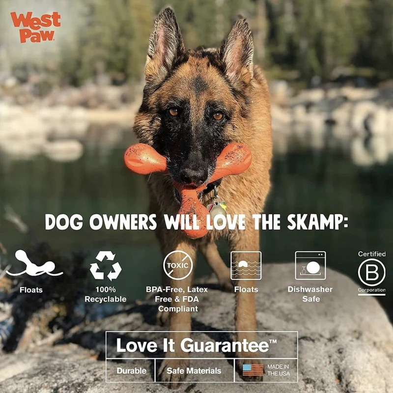 West Paw Zogoflex Skamp – Robustes Hundespielzeug für aktive Hunde | Flexibel, Kauresistent & Spülmaschinenfest