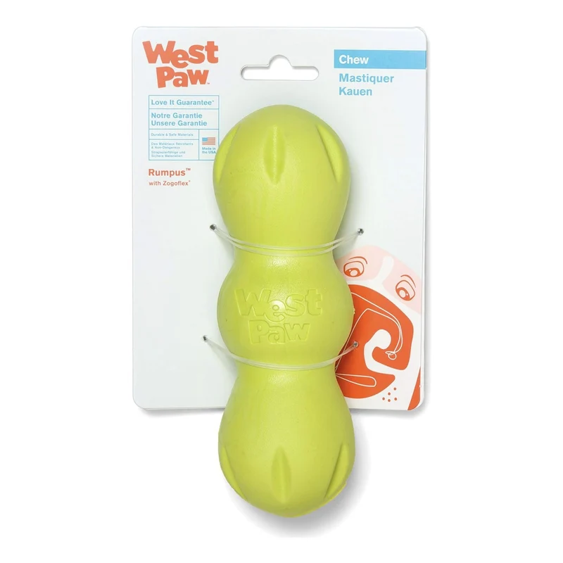 West Paw Zogoflex Rumpus – Robustes Hundespielzeug für Power-Kauer, schwimmfähig & zahnschonend