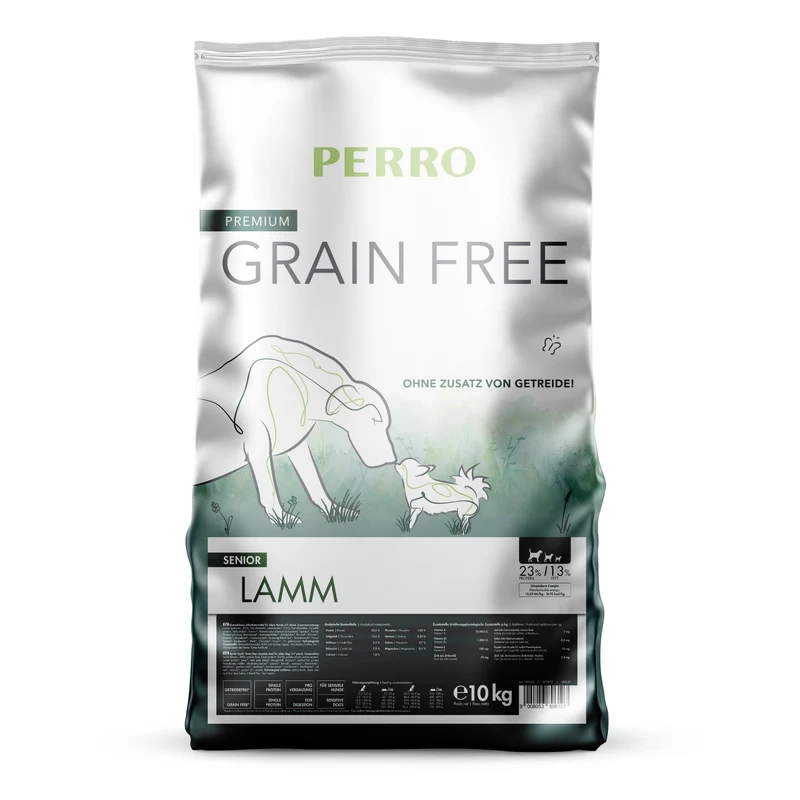 Perro Grain Free Senior Lamm – Getreidefreies Premium Trockenfutter für ältere Hunde mit moderatem Protein- und Fettgehalt