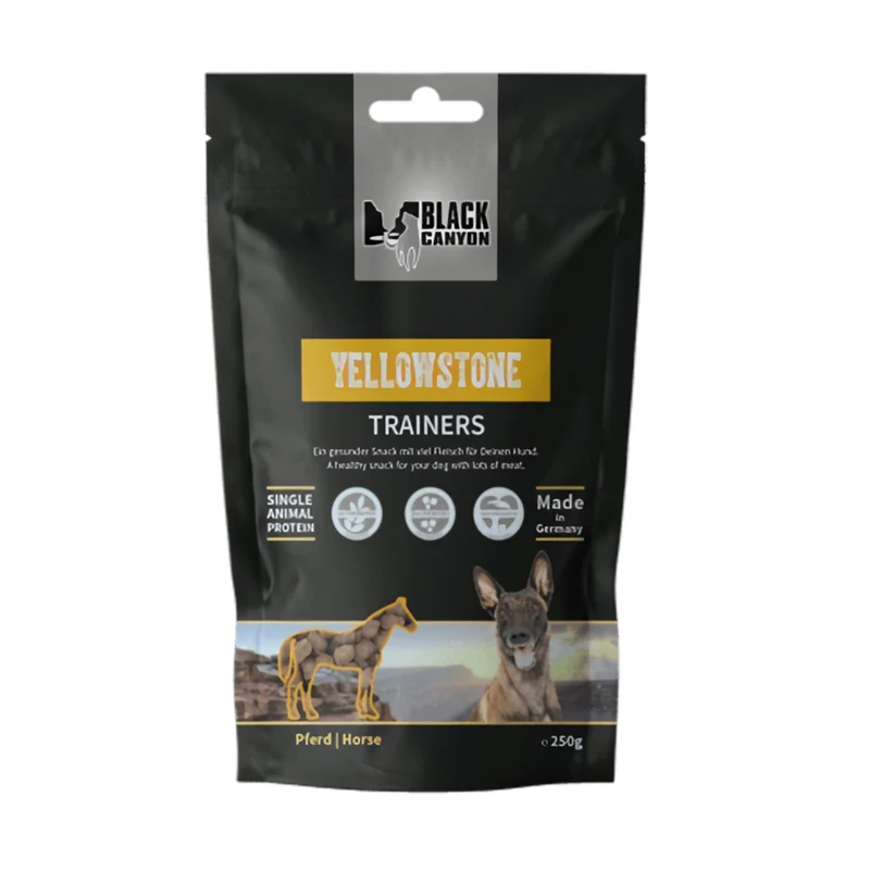 Black Canyon Trainers Yellowstone Pferd – Premium Trainingsleckerlis für empfindliche Hunde, getreidefrei & natürlich, ideal für Belohnung & Training