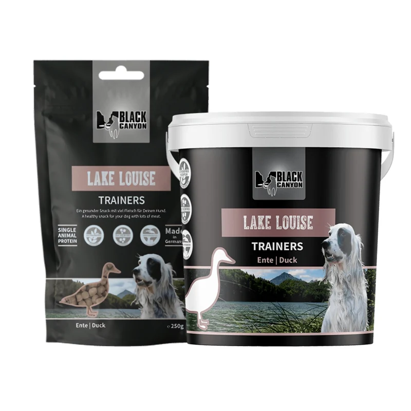 Black Canyon Trainers Lake Louise – Premium Enten-Trainingssnack für Hunde | Getreidefreie Belohnungs-Leckerlis mit Kartoffel | Ideal für Training, Erziehung & Zahnpflege
