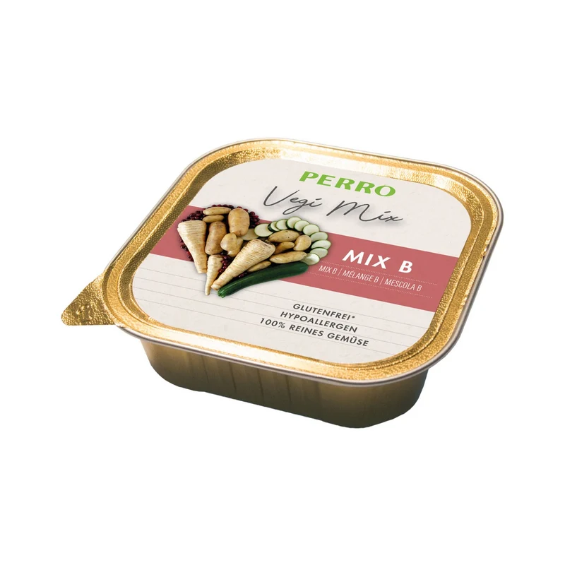 Perro Vegi Mix B – Gemüse-Schälchen mit Pastinake, Kartoffel & Zucchini für Hunde mit Allergien und Unverträglichkeiten
