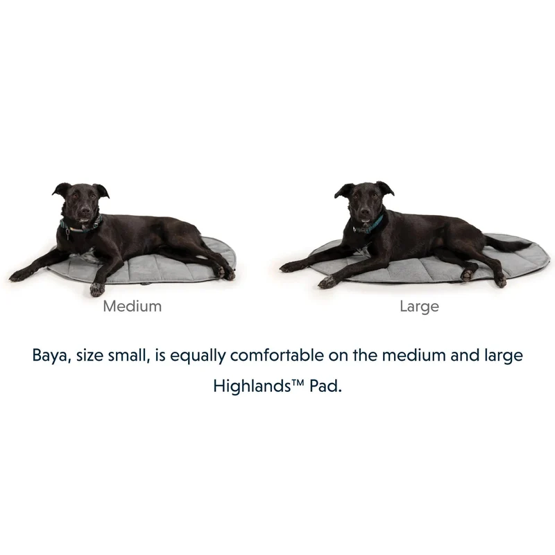 Ruffwear Highlands Pad – Ultraleichtes Outdoor-Hundebett für Auto, Camping & Abenteuer | Wasserabweisend, Maschinenwaschbar & Strapazierfähig für aktive Hunde