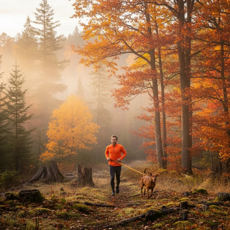 Ruffwear Roamer Leash – Premium Joggingleine mit Hüftgurt für freihändiges Laufen, verstellbare Länge, reflektierende Elemente & Tasche für aktive Hunde