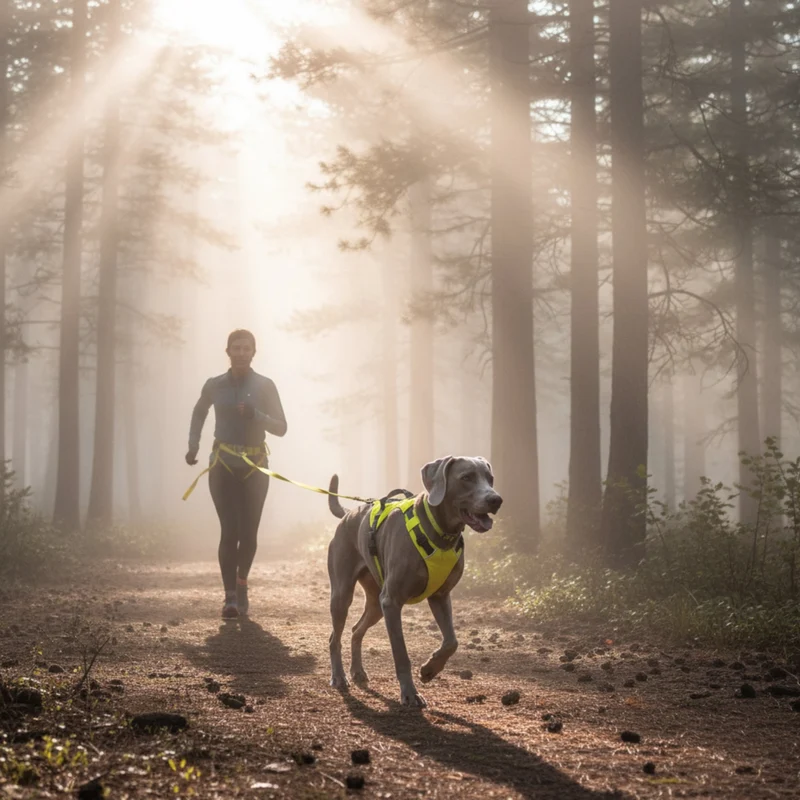 Ruffwear Omnijore Joring System – Komplettset für Canicross, Bikejöring & Skijöring mit ergonomischem Zuggeschirr und elastischer Zugleine für aktive Hunde