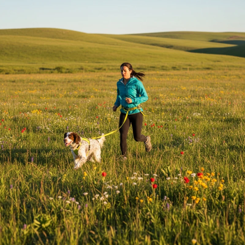 Ruffwear Omnijore Joring System – Komplettset für Canicross, Bikejöring & Skijöring mit ergonomischem Zuggeschirr und elastischer Zugleine für aktive Hunde