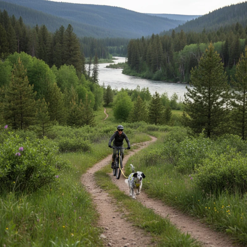 Ruffwear Omnijore Joring System – Komplettset für Canicross, Bikejöring & Skijöring mit ergonomischem Zuggeschirr und elastischer Zugleine für aktive Hunde
