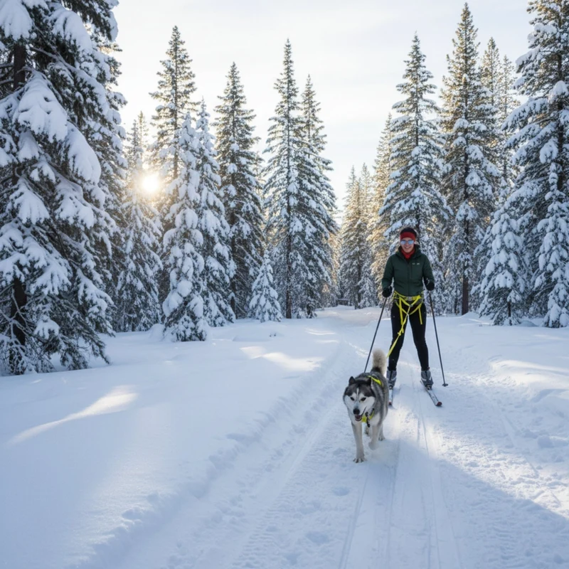 Ruffwear Omnijore Joring System – Komplettset für Canicross, Bikejöring & Skijöring mit ergonomischem Zuggeschirr und elastischer Zugleine für aktive Hunde