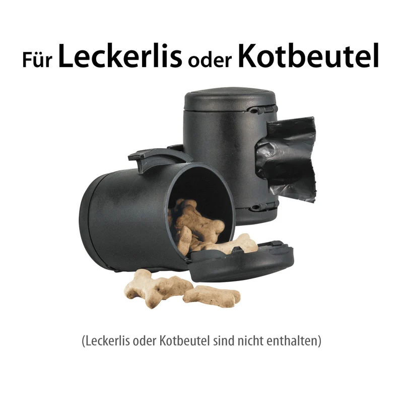 Flexi Multibox – Praktische Kotbeutelbox & Snackbox für Flexi Hundeleine | Immer griffbereit beim Gassigehen | Passt für New Comfort, Classic, Neon & Xtreme