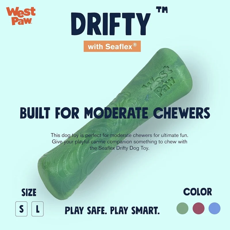 West Paw Drifty Hundespielzeug – Schwimmfähig & robust für Wasserspaß und Apportierspiele
