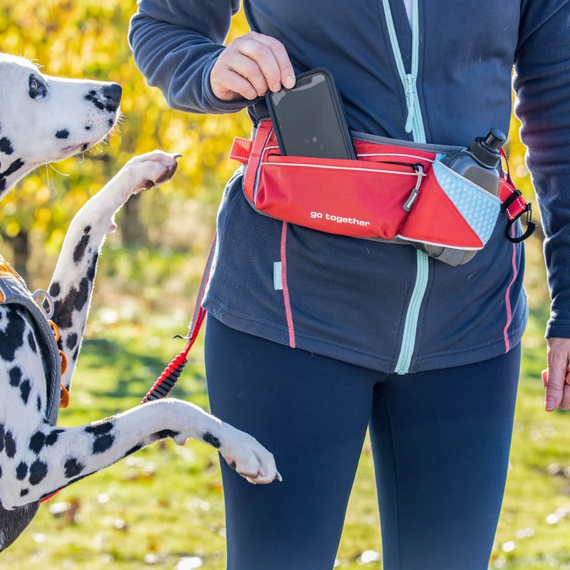 Kurgo On-Trail Running Belt – Freihändiger Laufgürtel mit Reflektoren für sicheres Joggen mit Hund, verstellbar & wasserabweisend