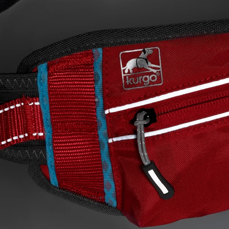 Kurgo On-Trail Running Belt – Freihändiger Laufgürtel mit Reflektoren für sicheres Joggen mit Hund, verstellbar & wasserabweisend