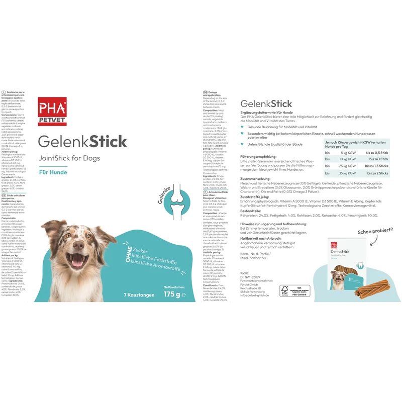 PHA GelenkStick für Hunde - 3 Packungen zu je 7 Stück