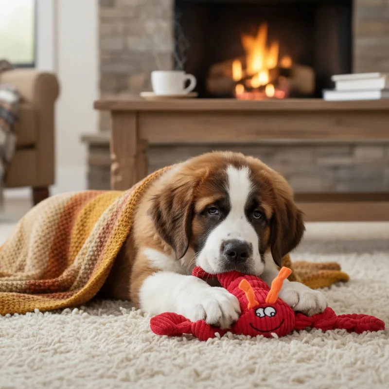 HuggleHounds McCracken Lobsta Knottie für aktive Hunde – Robustes Hundespielzeug mit Quietscher
