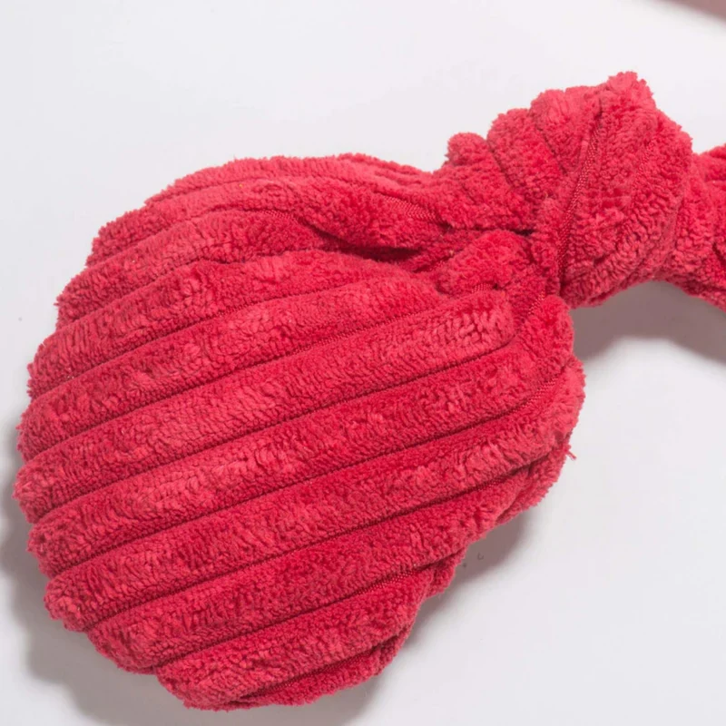 HuggleHounds McCracken Lobsta Knottie für aktive Hunde – Robustes Hundespielzeug mit Quietscher
