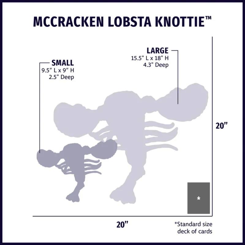 HuggleHounds McCracken Lobsta Knottie für aktive Hunde – Robustes Hundespielzeug mit Quietscher