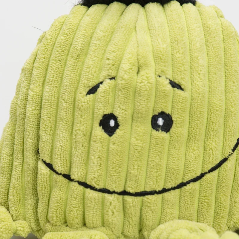 HuggleHounds Octavie Octopus Knottie – Robustes Hundespielzeug mit Quietscher für Apportier- & Zerrspiele