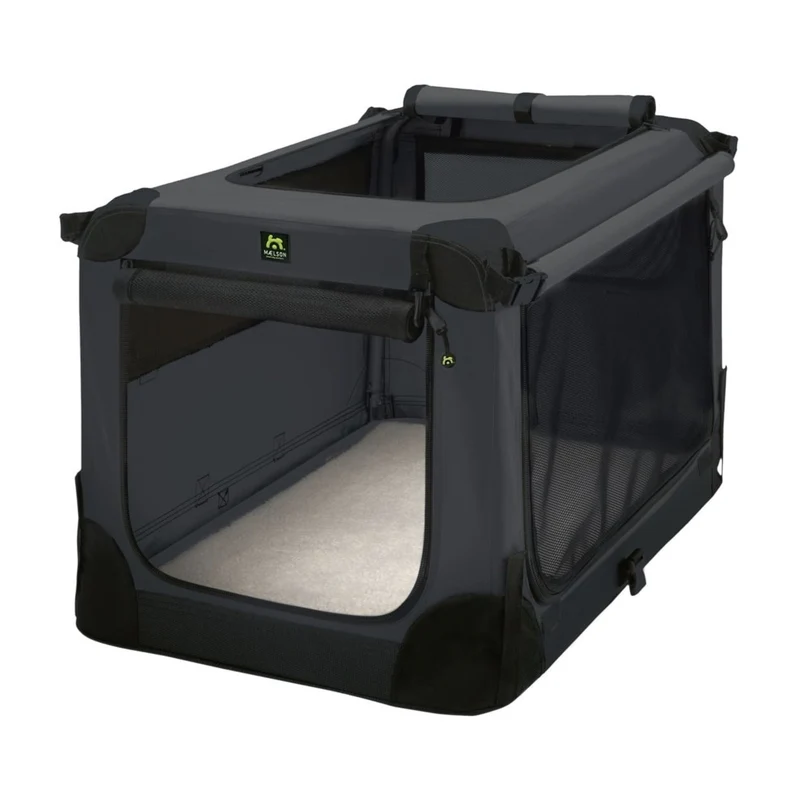 Maelson Soft Kennel – Faltbare Premium Hundebox mit Stahlrahmen für sicheren Auto-Transport & komfortables Reisen