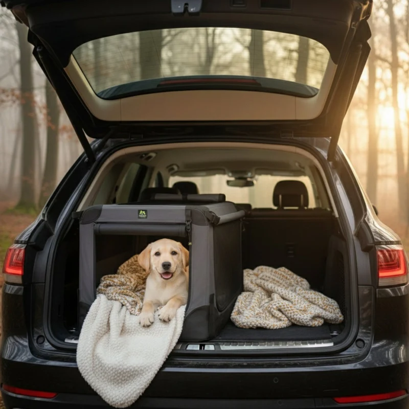 Maelson Soft Kennel – Faltbare Premium Hundebox mit Stahlrahmen für sicheren Auto-Transport & komfortables Reisen