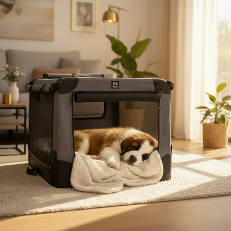 Maelson Soft Kennel – Faltbare Premium Hundebox mit Stahlrahmen für sicheren Auto-Transport & komfortables Reisen