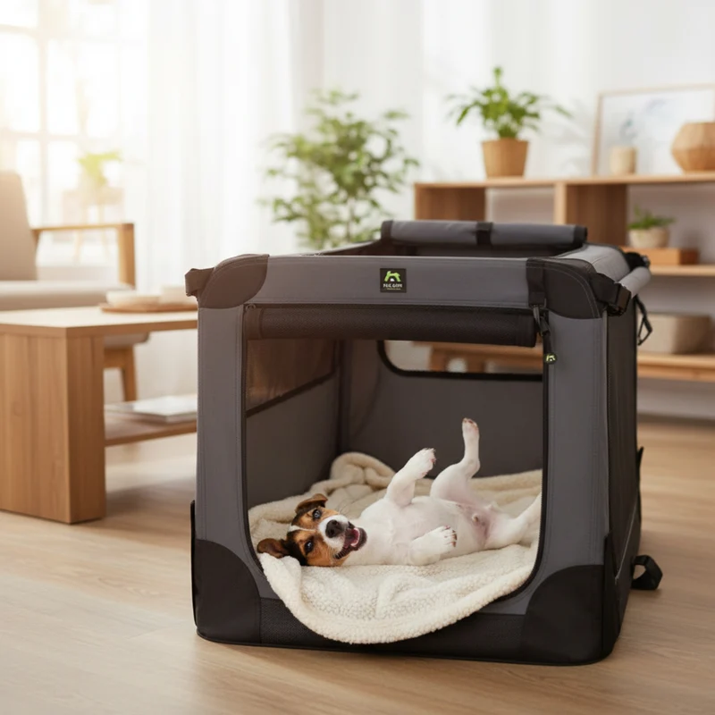 Maelson Soft Kennel – Faltbare Premium Hundebox mit Stahlrahmen für sicheren Auto-Transport & komfortables Reisen