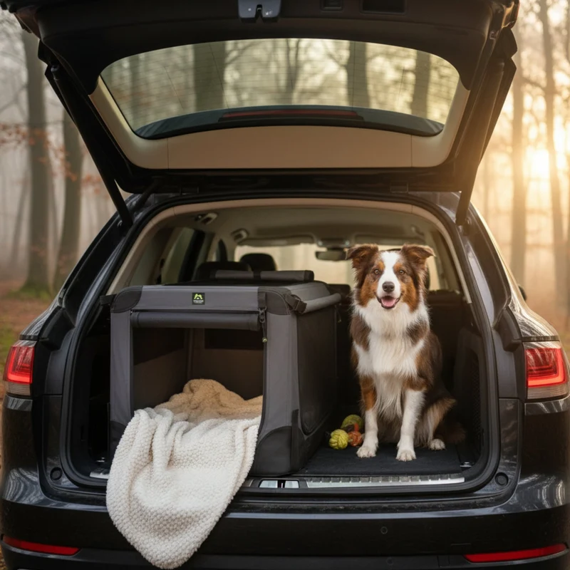 Maelson Soft Kennel – Faltbare Premium Hundebox mit Stahlrahmen für sicheren Auto-Transport & komfortables Reisen