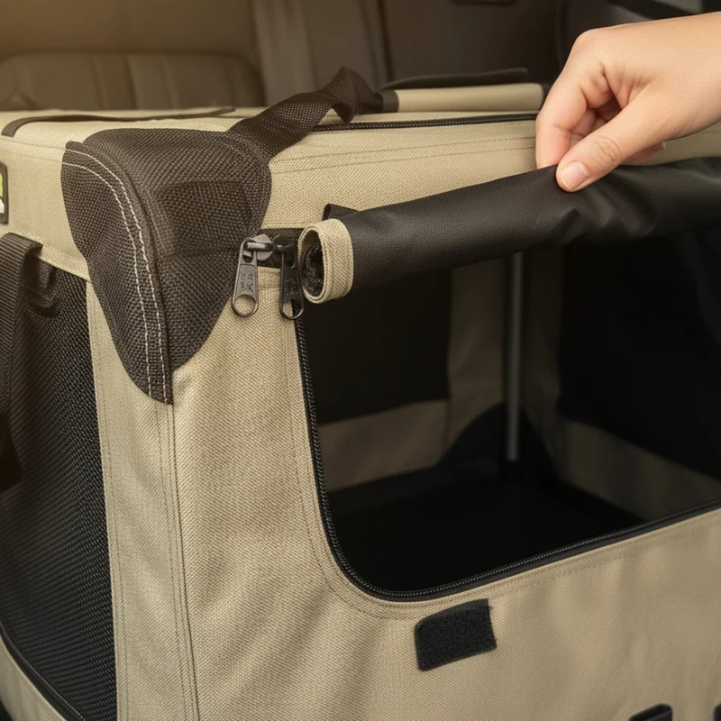 Maelson Soft Kennel – Faltbare Premium Hundebox mit Stahlrahmen für sicheren Auto-Transport & komfortables Reisen