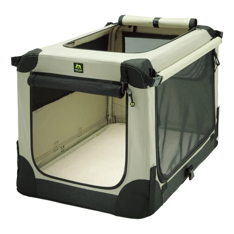 Maelson Soft Kennel – Faltbare Premium Hundebox mit Stahlrahmen für sicheren Auto-Transport & komfortables Reisen