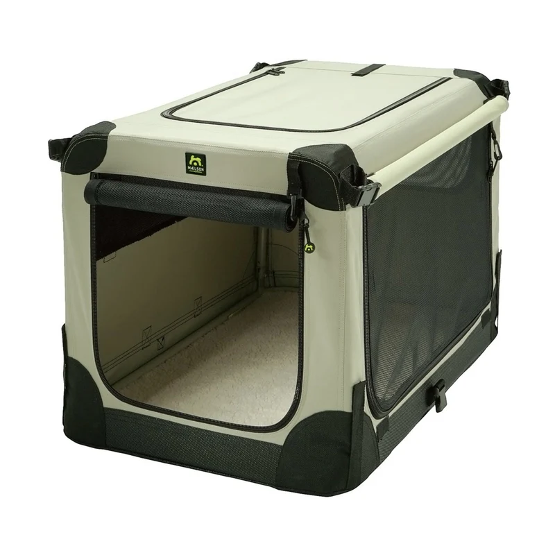 Maelson Soft Kennel – Faltbare Premium Hundebox mit Stahlrahmen für sicheren Auto-Transport & komfortables Reisen