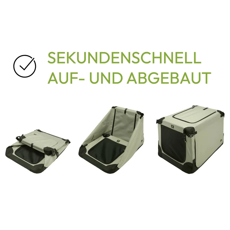 Maelson Soft Kennel – Faltbare Premium Hundebox mit Stahlrahmen für sicheren Auto-Transport & komfortables Reisen