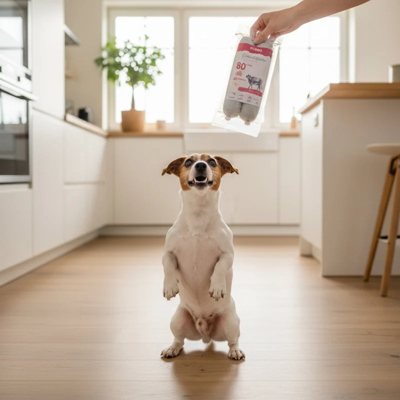 Perro Delikatessrolle No.1 Rind & Kartoffel – Premium Hundewurst für ernährungssensible Hunde, getreidefrei, leicht verdaulich, hoher Fleischanteil, natürliche Zutaten