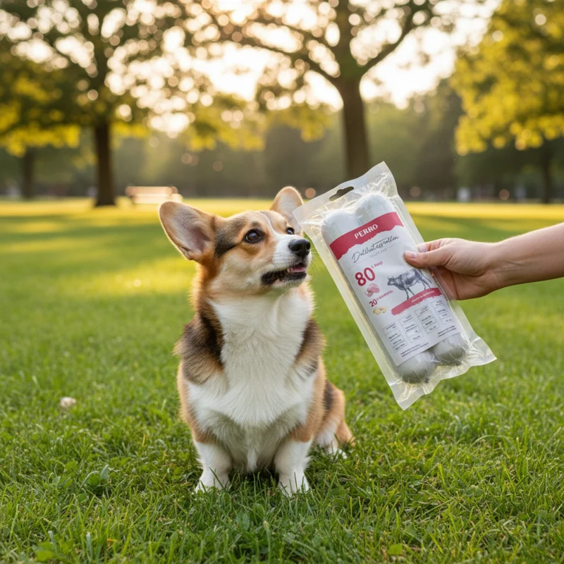 Perro Delikatessrolle No.1 Rind & Kartoffel – Premium Hundewurst für ernährungssensible Hunde, getreidefrei, leicht verdaulich, hoher Fleischanteil, natürliche Zutaten