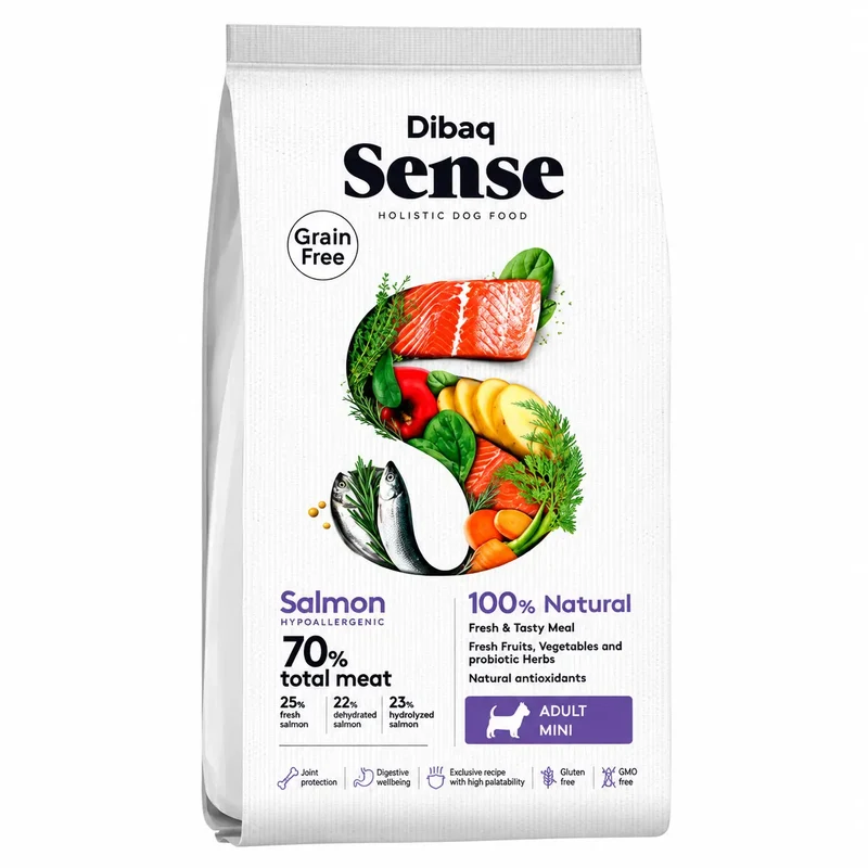 Dibaq Sense Pienso Perros Grain Free Salmón Mini, 6 kg