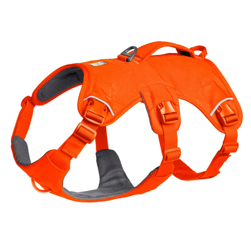 Ruffwear Web Master Harness Hundegeschirr – Ausbruchsicheres Premium-Sicherheitsgeschirr mit 4 Anpassungspunkten für maximale Kontrolle bei Wanderungen, Training & Alltag