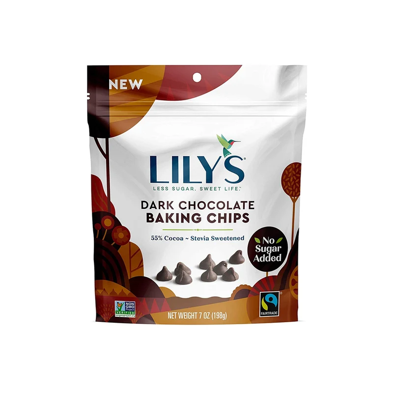 Lilys Less Sugar Baking Chips 7oz Resealable Bags