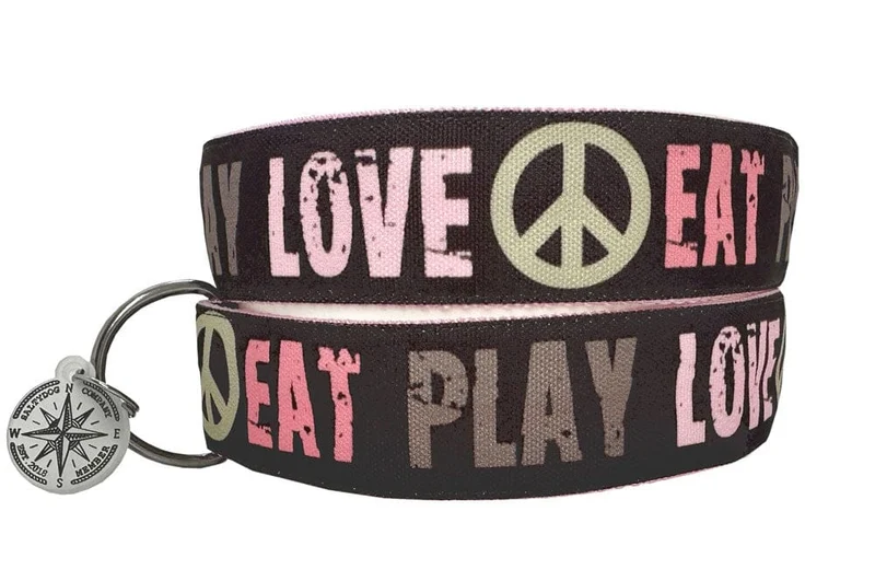 SALTYDOG | Halsband Eat Play Love | Choco-Rose