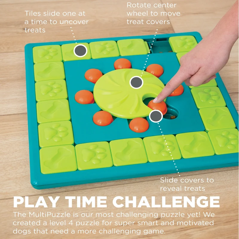 Nina Ottosson MultiPuzzle Level 4 – Premium Intelligenzspielzeug gegen Langeweile, Stress & Zerstörungsdrang